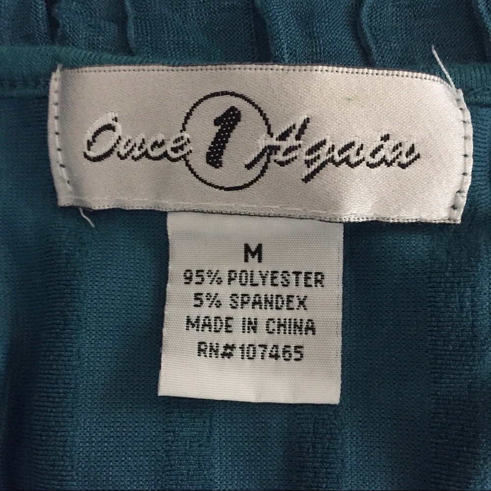 Once Again Teal Ruffle Sleeveless Top - Picture 4 of 6